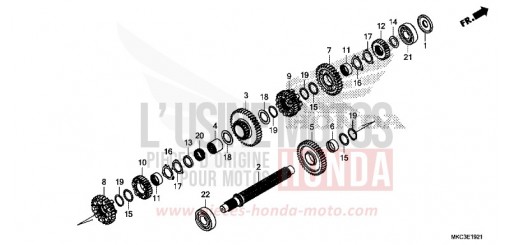 TRANSMISSION (COUNTERSHAFT) (DCT) GL1800DAJ de 2018